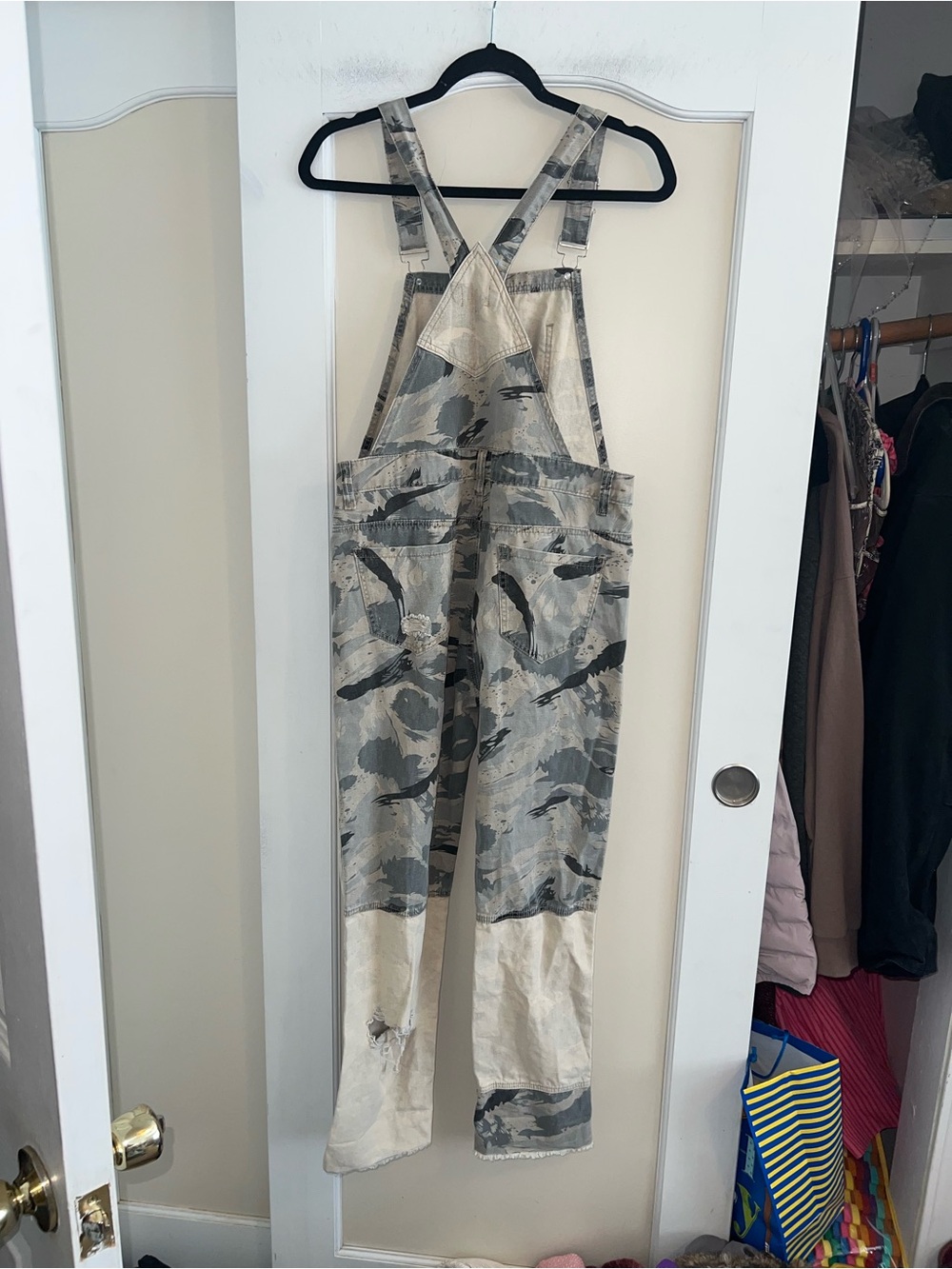 Pol Camo Patchwork Distressed Overalls - Picture 7 of 14